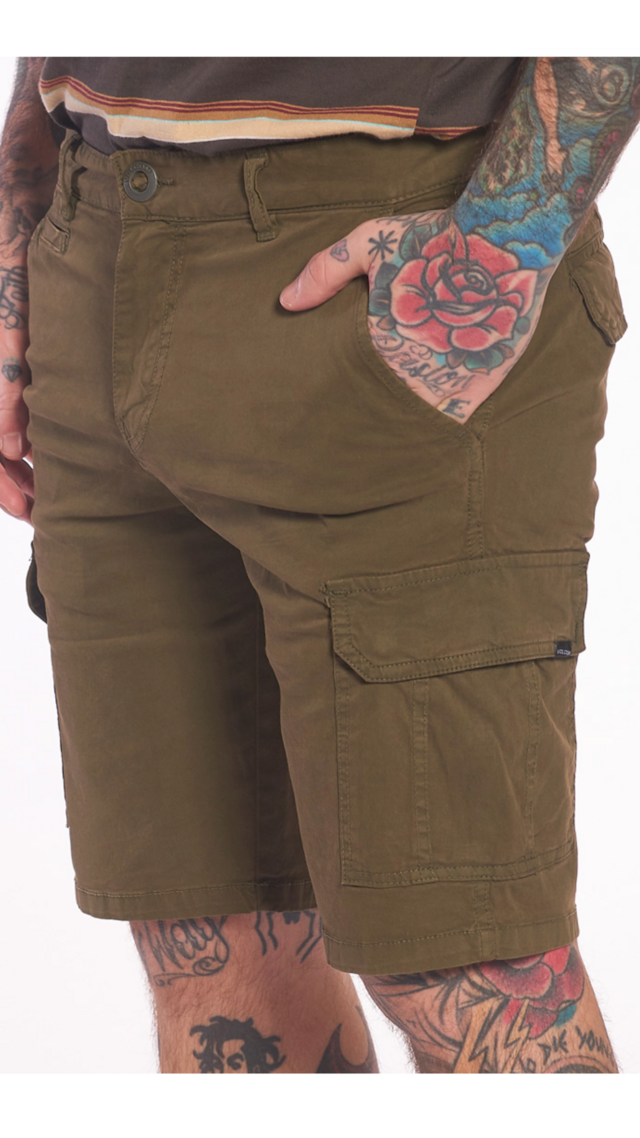 Bermuda Volcom Cargo Solid 18 Pulg Militar thumbnail 2