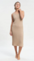Vestido Rusty Florence Knit Midi Dress Oatmilk