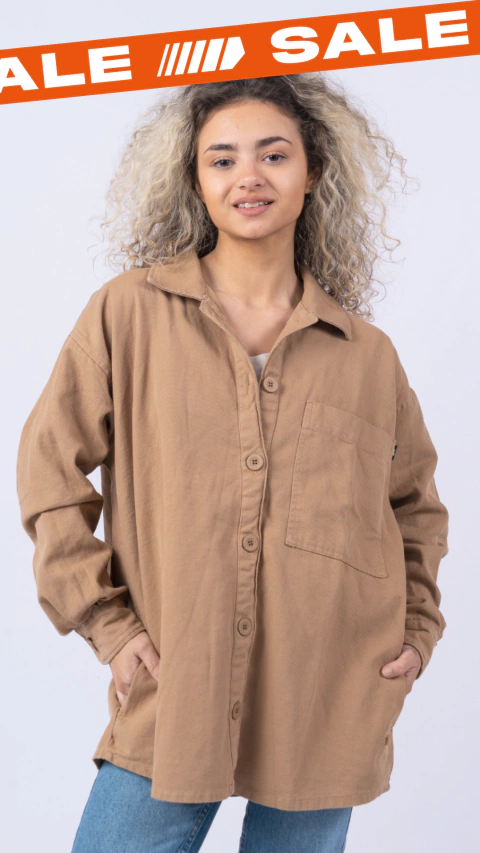 Camisaco Spy Dollies Alexia Oversize Brown - comprar online