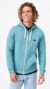 Campera Billabong All Day Light Zip Green
