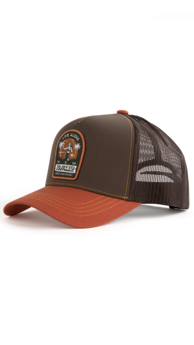 Gorra Trucker Hurley Live Aloha Brown thumbnail 2