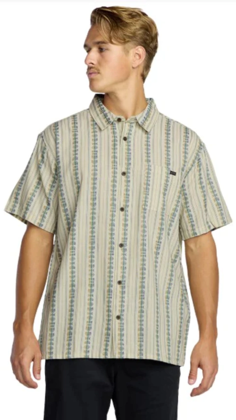 Camisa Billabong Sundays Jacquard SS Beige