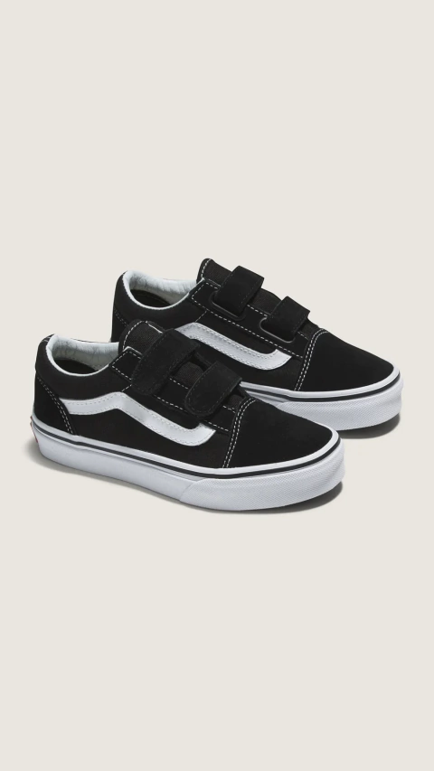 Zapatillas Vans Old Skool Kids Abrojo Black/White