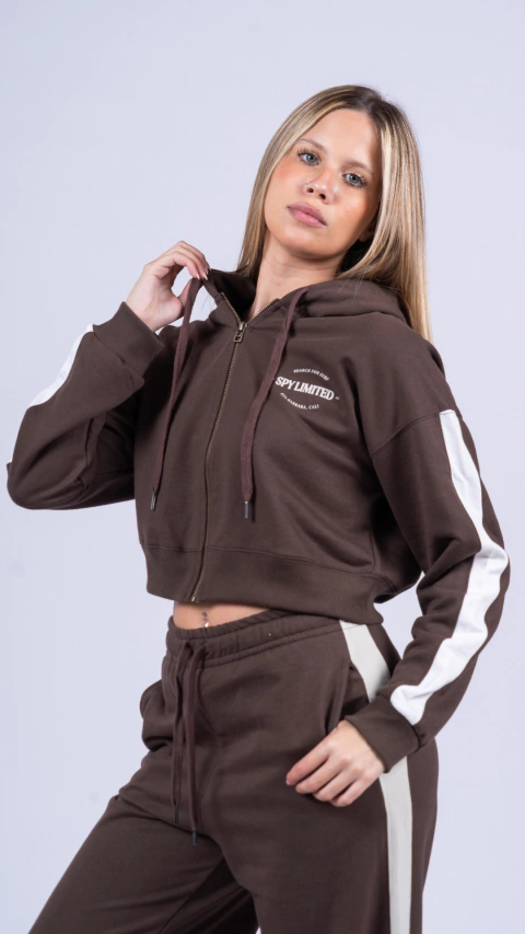 Campera Spy Dollies Jane Chocolat/White - comprar online