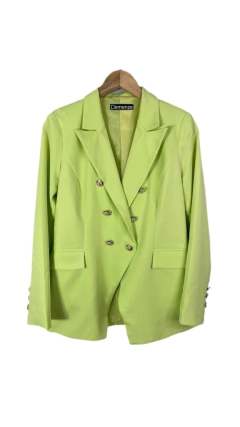Blazer Alongado Alfaiataria Verde Lima Sara