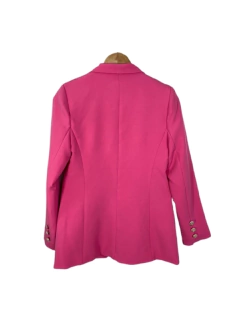 Blazer Alongado Alfaiataria Rosa Chiclete Sara - comprar online