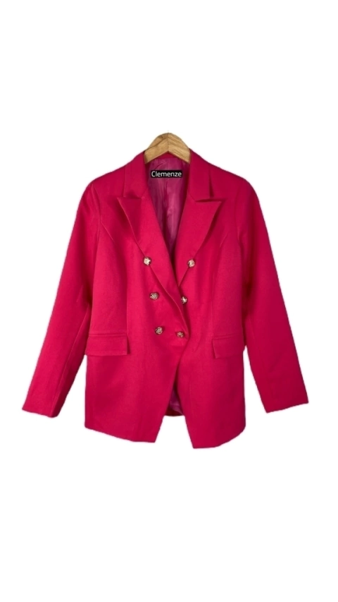 Blazer Alongado Alfaiataria Pink Sara