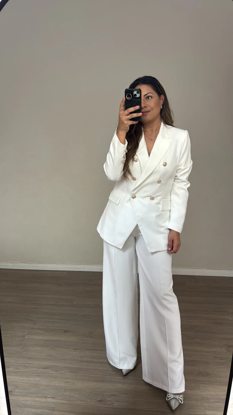 Calça Alfaiataria Feminina Pantalona Thamires