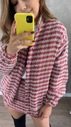 Jaqueta Pied de Poule Ashely | Pink na internet