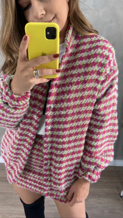 Jaqueta Pied de Poule Ashely | Pink na internet