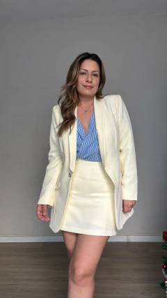 Blazer Alfaiataria Estruturado Amarelo Manteiga Penélope - comprar online