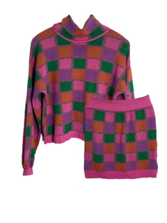 Conjunto Tricot Xadrez Lizzi