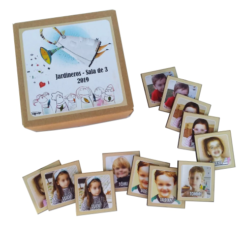Juego de memoria personalizado madera - 40 fichas chicas