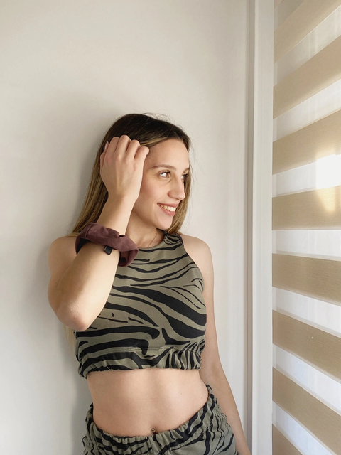 Top Print verde militar