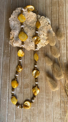 collar piedras ambar