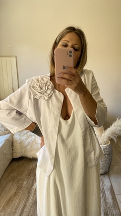Chaqueta Flower (natural, negro, blanco) - tienda online