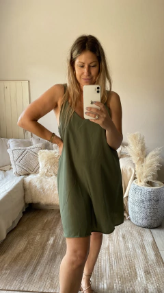 Vestido Star corto verde Militar - comprar online