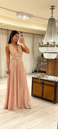 Vestido cala Lentejuela -V13943