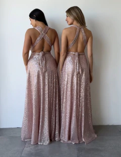 Vestido cala Lentejuela -V13943 - comprar online