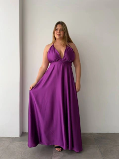 Vestido Delfina saten V0663 - comprar online