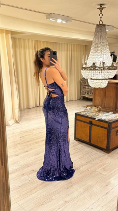 Vestido Valeria LENTEJUELA . V15731 en internet