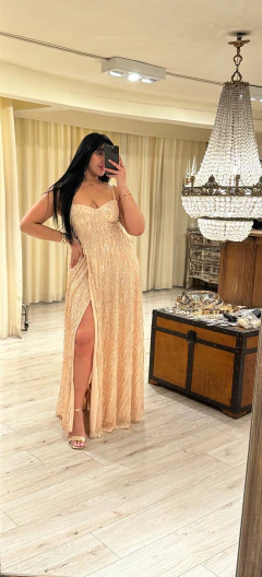 Vestido ariel flecos v13244 - comprar online