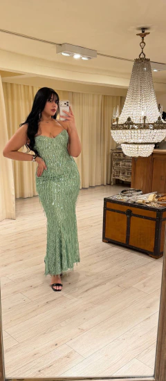 Vestido zabri flecos -V15483 - comprar online