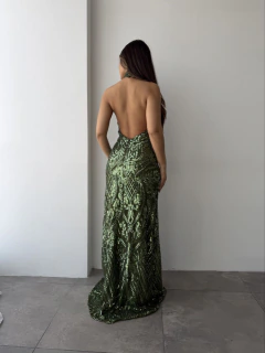 Vestido gala Guipiure V1542 - Soya