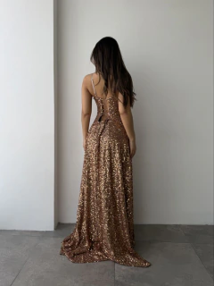 Vestido Ara canutillo v15244 - Soya