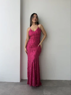Vestido Habana flecos v14863 - tienda online