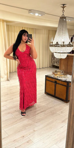 Vestido flecos