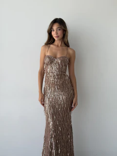 Vestido zabri flecos -V15483 en internet