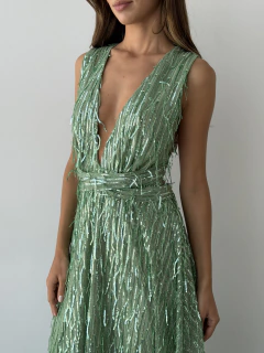 Vestido cala flecos -V139469 en internet