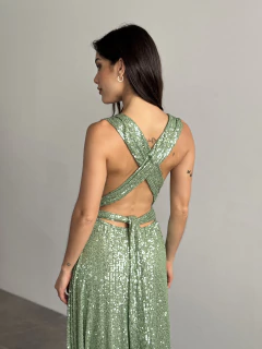 Vestido cala Lentejuela -V13943 - comprar online