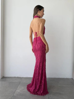 Vestido valencia flecos v1583 - comprar online