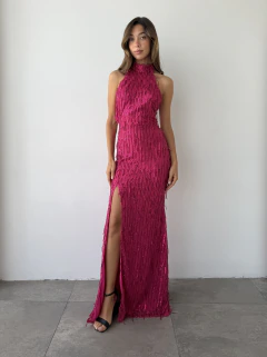 Vestido valencia flecos v1583