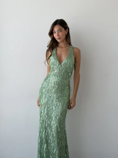 Imagen de vestido MIA flecos lentejuela -V1523
