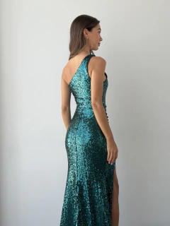 Vestido Ainhoa lentejuela grande v15612 - Soya