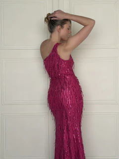 vestido Ainhoa flecos V15614