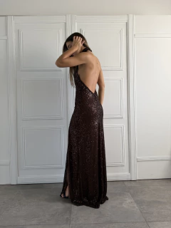 Vestido gala V1542 - lentejuela lisa
