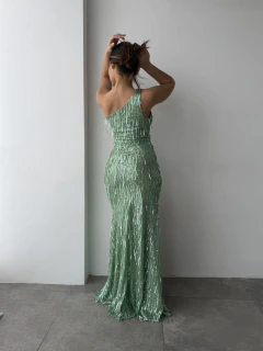 vestido Ainhoa flecos V15614 - comprar online
