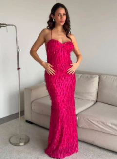 Imagen de Vestido zabri flecos -V15483