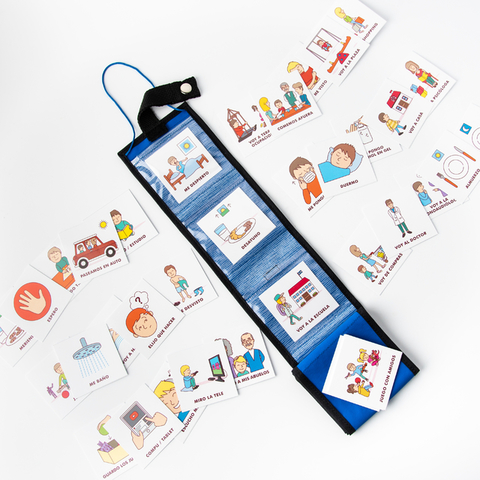 Agenda portátil con 40 pictos de rutinas vida diaria