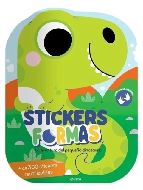 Stickers formas: La aventura del pequeño dinosaurio