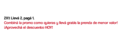 Banner de la categoría 2x1