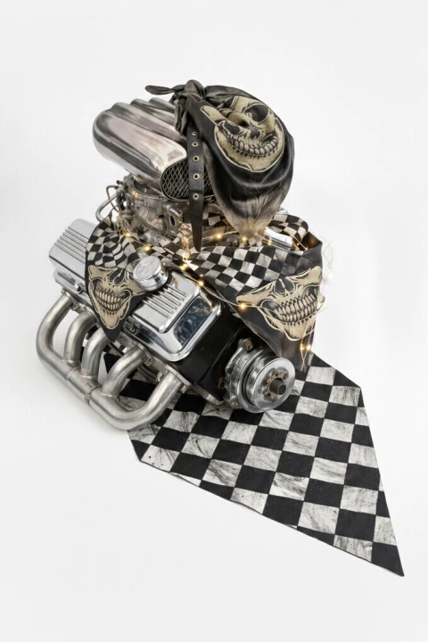 Bandana Tattoo Skull Black