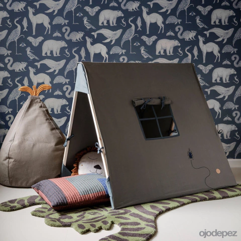 Vinilo autoadhesivo estampado animalitos rosa para habitación de niños