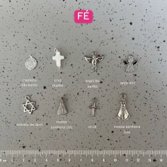 Pulseira Fé Charms Banhada a Ródio Branco - loja online