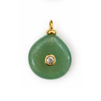 [PINGENTE] Gota quartzo verde