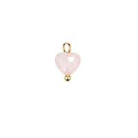 [PINGENTE] Coração quartzo rosa